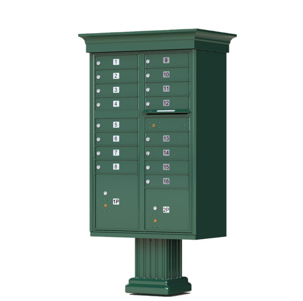 1570-16V 16 Tenant Door Classic Decorative Cluster Mailbox Unit–CBU