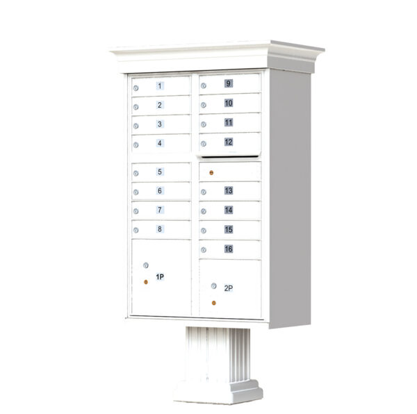 1570-16V 16 Tenant Door Classic Decorative Cluster Mailbox Unit–CBU