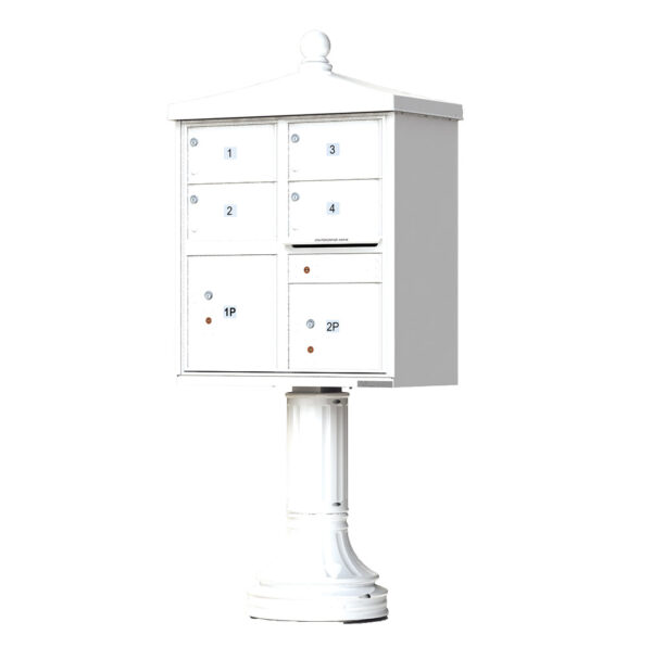 1570-4T5V2 4 Tenant 2 Parcel Traditional Decorative Cluster Mailbox Unit–CBU