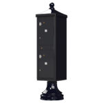 Black USPS-approved 2 Parcel Outdoor Parcel Locker Traditional Decorative