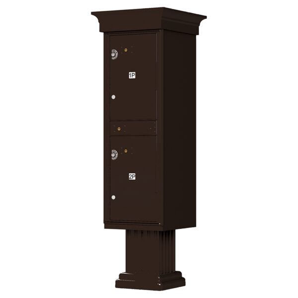 1590_T1V USPS-approved 2 Parcel Outdoor Parcel Locker Classic Decorative from Postal Supply