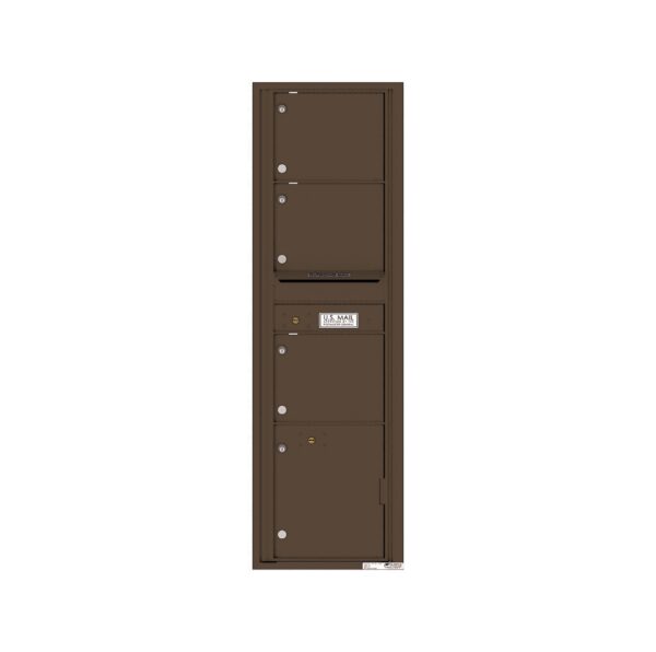 4C16S-03 3 Tenant Door Max-Height Single Column 4C Front Loading Mailbox
