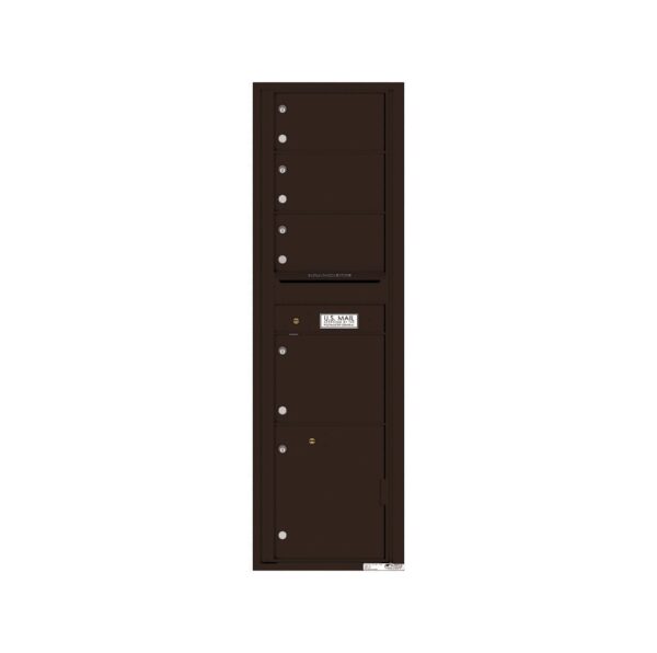 4C16S-04 4 Tenant Door Max-Height Single Column 4C Front Loading Mailbox
