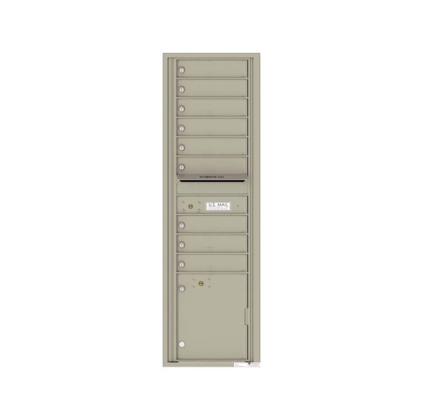 4C16S-09 9 Tenant Door Max-Height Single Column 4C Front Loading Mailbox