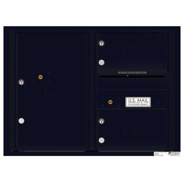 4C06D-02 2 Tenant Door 6 High 4C Front Loading Mailbox