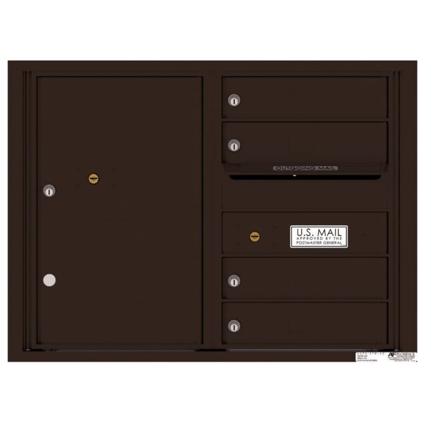 4C06D-04 4 Tenant Door 6 High 4C Front Loading Mailbox