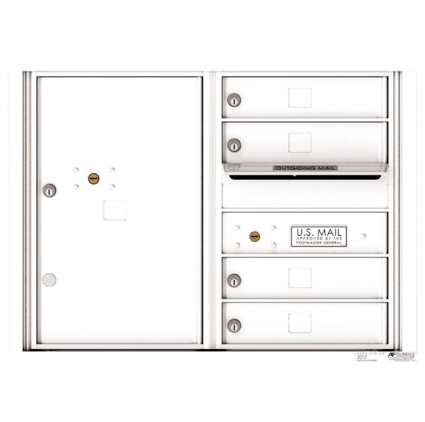4C06D-04 4 Tenant Door 6 High 4C Front Loading Mailbox