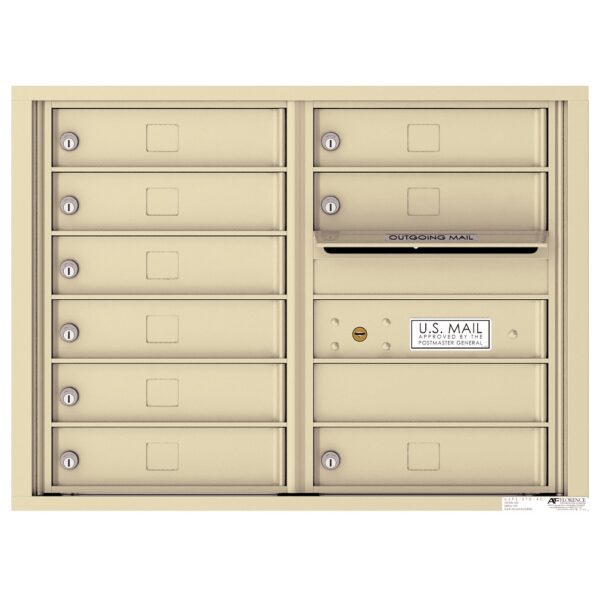 4C06D-09 9 Tenant Door 6 High 4C Front Loading Mailbox