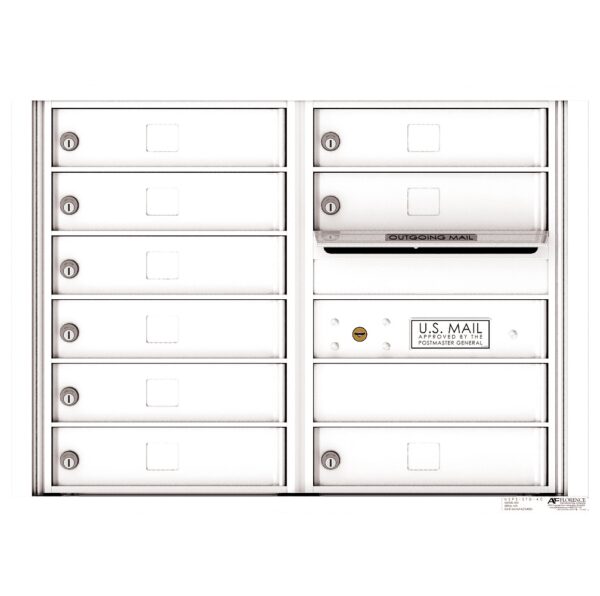 4C06D-09 9 Tenant Door 6 High 4C Front Loading Mailbox