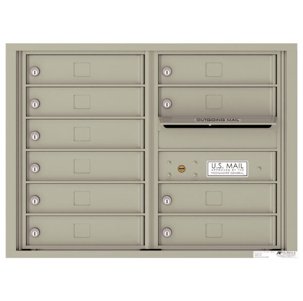 4C06D-10 10 Tenant Door 6 High 4C Front Loading Mailbox