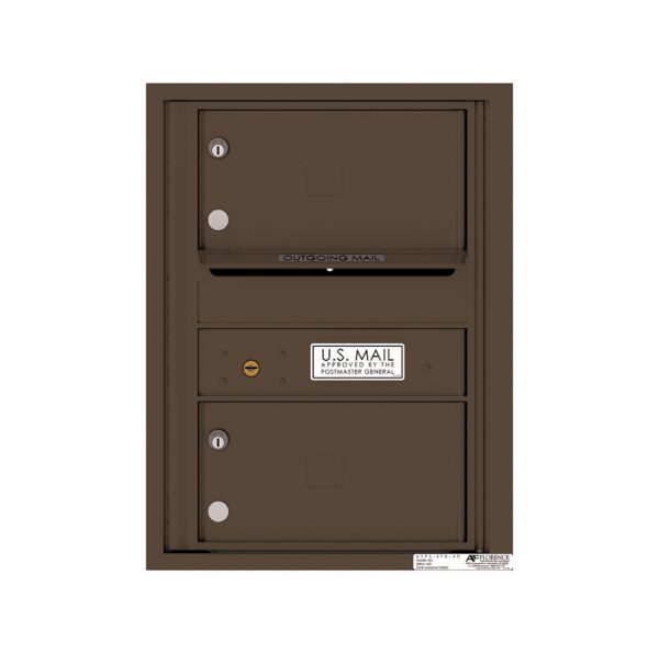 4C06S-02 2 Tenant Door 6 High Single Column 4C Front Loading Mailbox