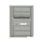 4C06S-04 4 Tenant Door 6 High Single Column 4C Front Loading Mailbox