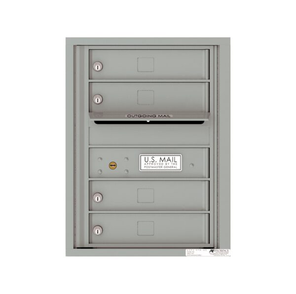 4C06S-04 4 Tenant Door 6 High Single Column 4C Front Loading Mailbox