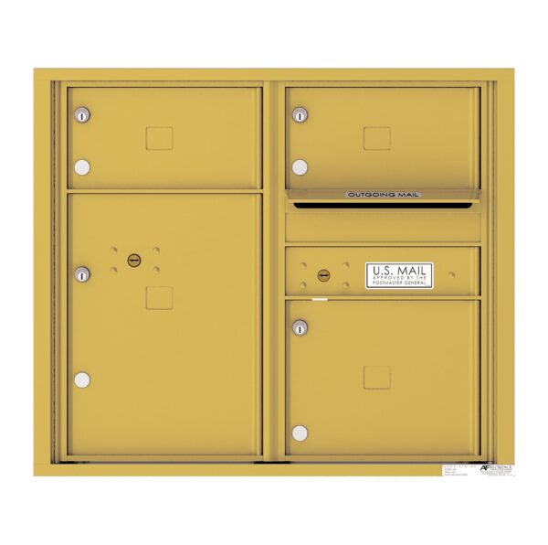4C07D-03 3 Tenant Door 7 High 4C Front Loading Mailbox