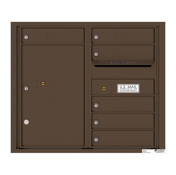 4C07D-06 6 Tenant Door 7 High 4C Front Loading Mailbox