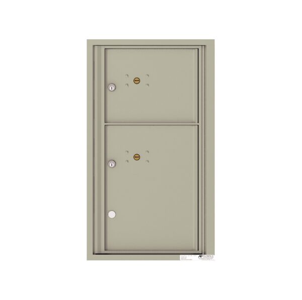 4C08S-2P 2 Parcel 8 High Single Column 4C Front Loading Outdoor Parcel Locker