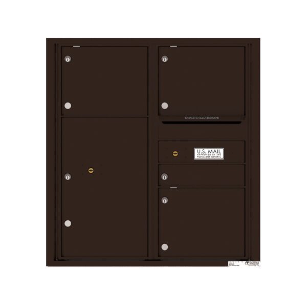 4C09D-04 4 Tenant Door 9 High 4C Front Loading Mailbox