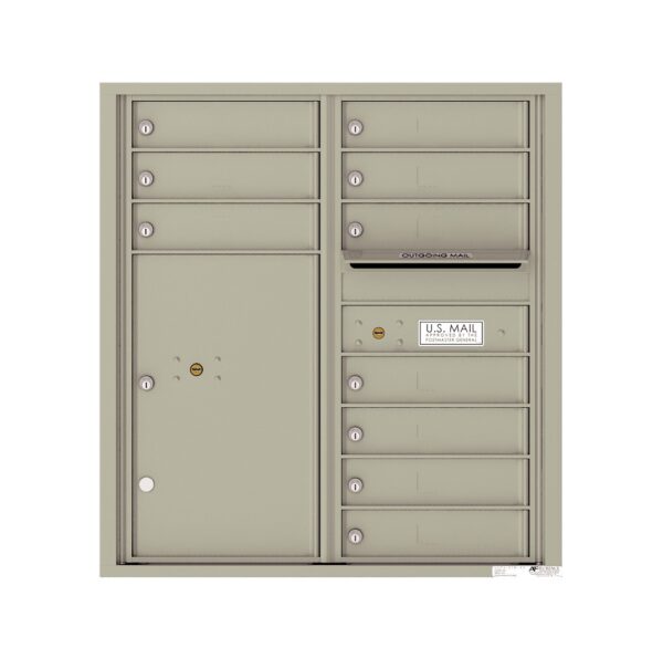 4C09D-10 10 Tenant Door 9 High 4C Front Loading Mailbox