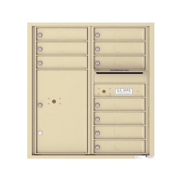 4C09D-10 10 Tenant Door 9 High 4C Front Loading Mailbox