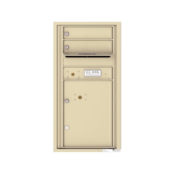 4C09S-02 2 Tenant Door 9 High Single Column 4C Front Loading Mailbox