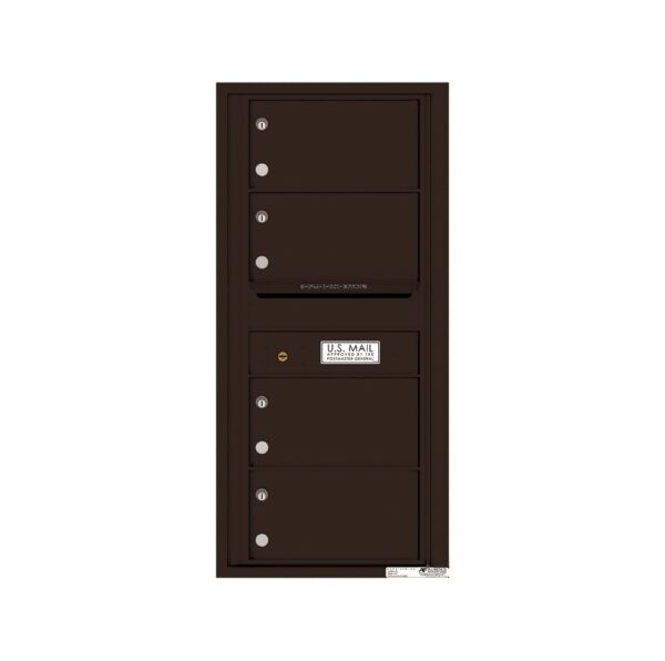 4C10S-04 4 Tenant Door 10 High Single Column 4C Front Loading Mailbox