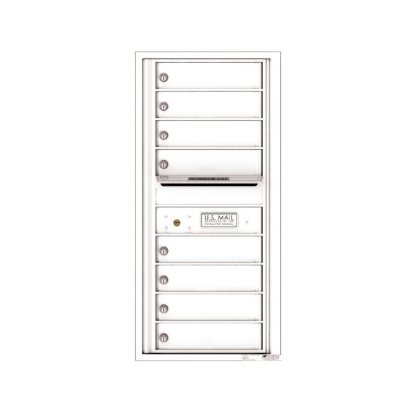 4C10S-08 8 Tenant Door 10 High Single Column 4C Front Loading Mailbox