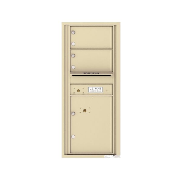 4C11S-02 2 Tenant Door 11 High Single Column 4C Front Loading Mailbox