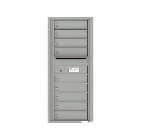 4C11S-09 9 Tenant Door 11 High Single Column 4C Front Loading Mailbox