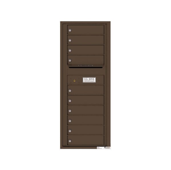 4C12S-10 10 Tenant Door 12 High Single Column 4C Front Loading Mailbox