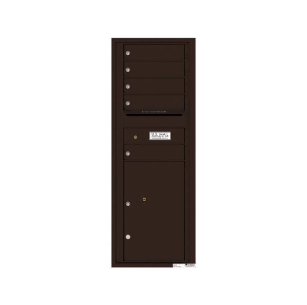 4C13S-05 5 Tenant Door 13 High Single Column 4C Front Loading Mailbox