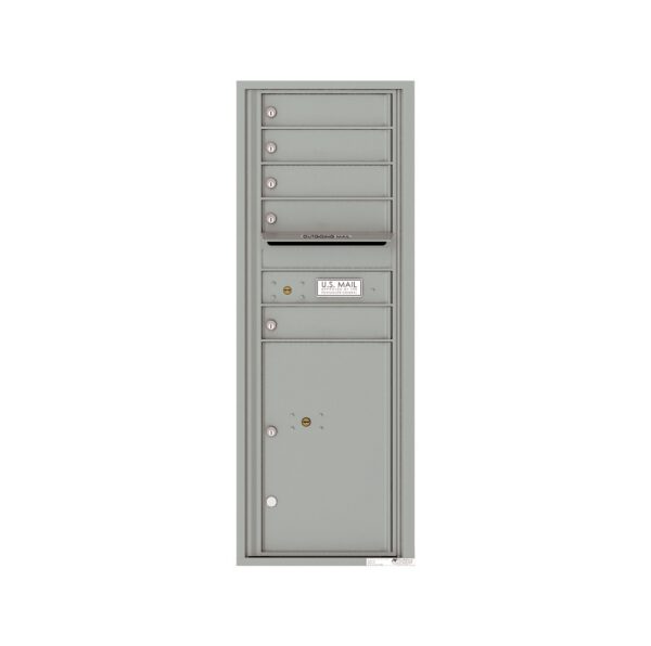 4C13S-05 5 Tenant Door 13 High Single Column 4C Front Loading Mailbox