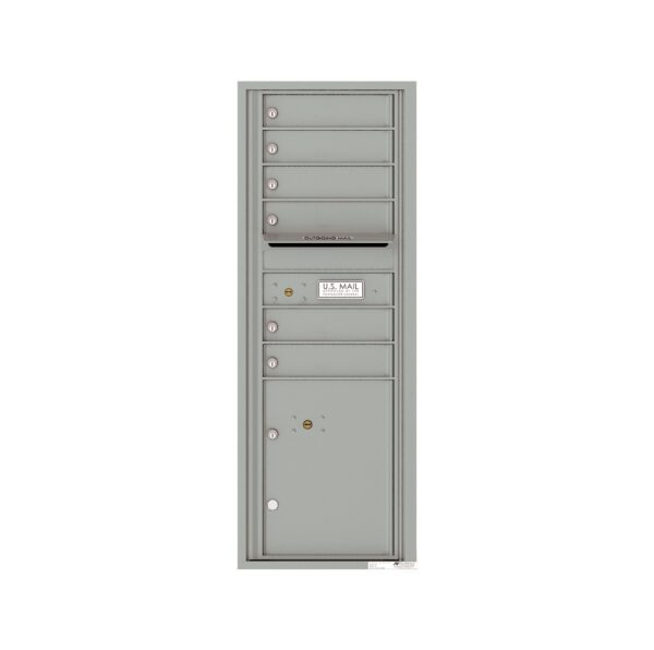 4C13S-06 6 Tenant Door 13 High Single Column 4C Front Loading Mailbox