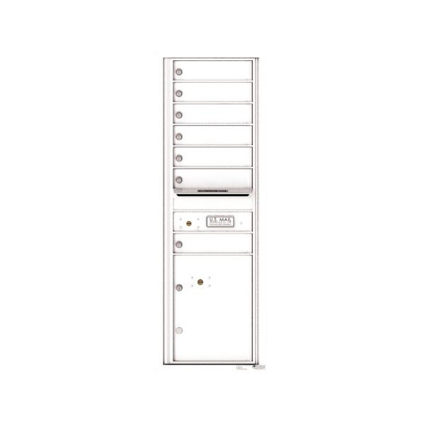4C14S-07 7 Tenant Door 14 High Single Column 4C Front Loading Mailbox