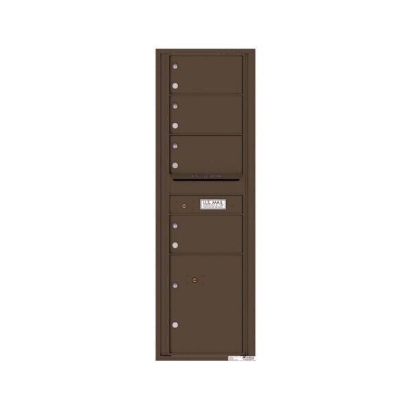 4C15S-04 4 Tenant Door 15 High Single Column 4C Front Loading Mailbox